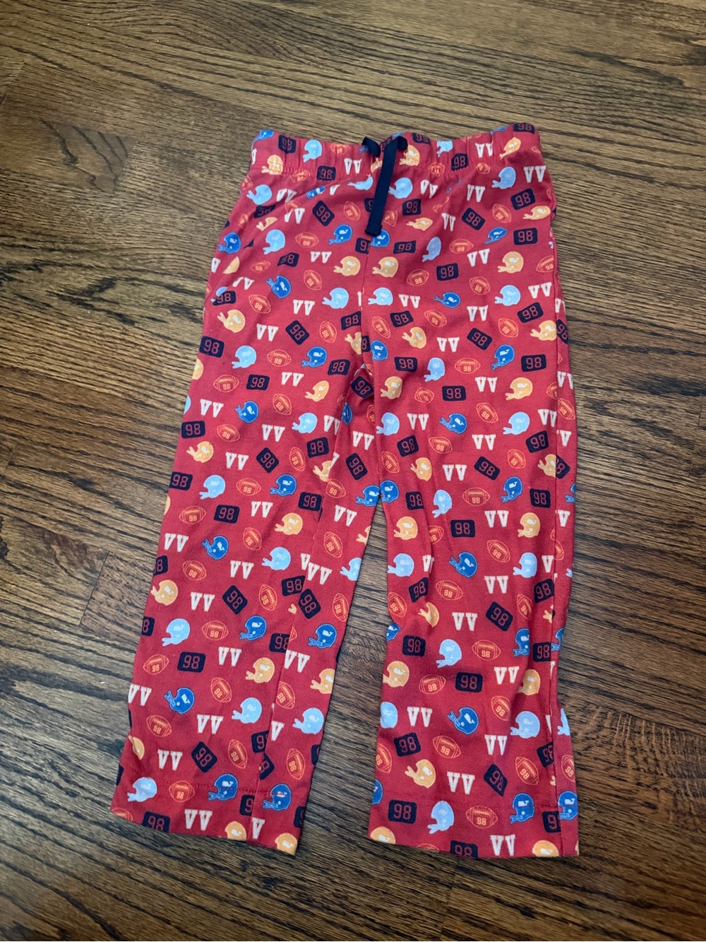 Vineyard Vines Red Football Helmet Print Kids Pajama Pants
